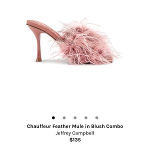 Jeffrey Campbell Feather Mule in Blush